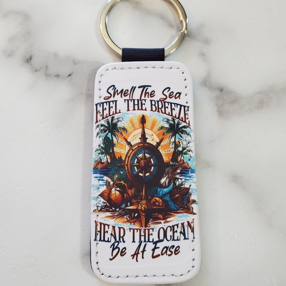 Smell the Sea Hear the Ocean Keychain
